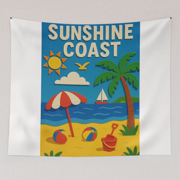 Item preview,  Sunshine Coast Family Beach Day, Queensland, Australia designed and sold by Places On Earth.