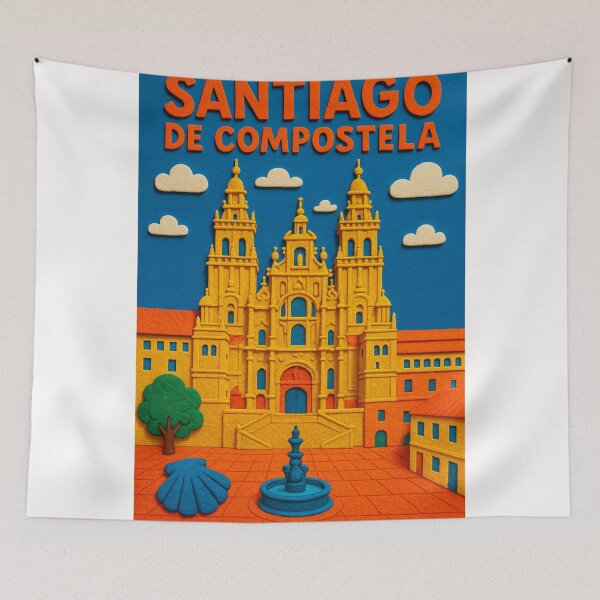 Item preview,  Santiago de Compostela Cathedral Plaza, Galicia, Spain designed and sold by Places On Earth.