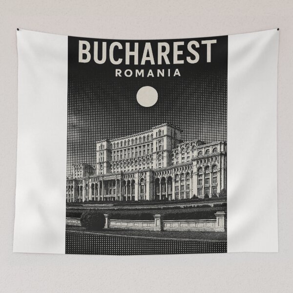 Item preview,  Bucharest's Palace of the Parliament by Moonlight designed and sold by Places On Earth.
