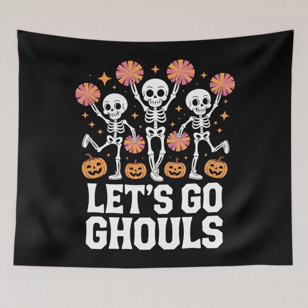 Item preview, Cheer Cheering Cheerleading Funny Skeleton Halloween designed and sold by blueyeeti.