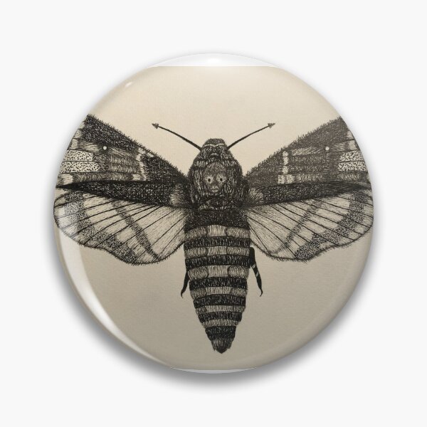 Item preview, Copy of Death’s head hawkmoth drawing, black backgrounds designed and sold by obrownwolf.