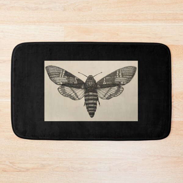 Item preview, Copy of Death’s head hawkmoth drawing, black backgrounds designed and sold by obrownwolf.