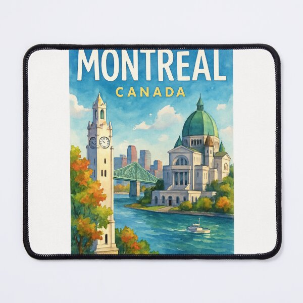 Item preview, Montréal Landmarks with River View, Québec, Canada designed and sold by Places On Earth.