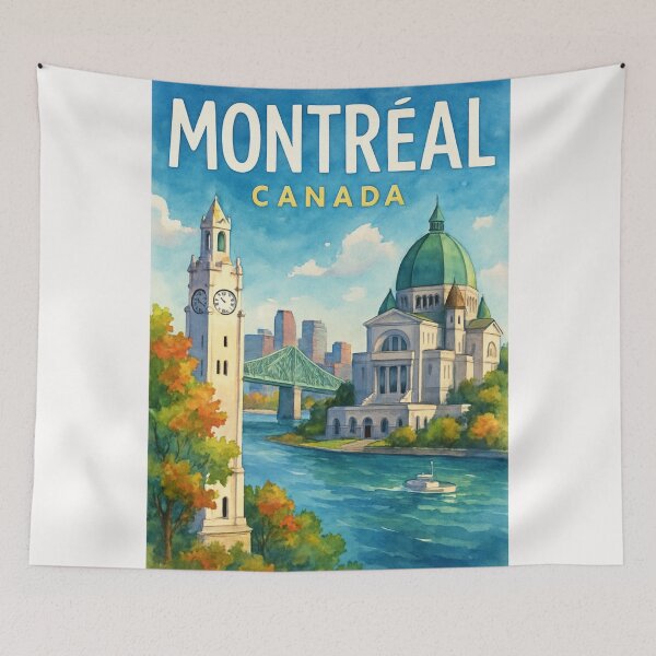 Item preview,  Montréal Landmarks with River View, Québec, Canada designed and sold by Places On Earth.