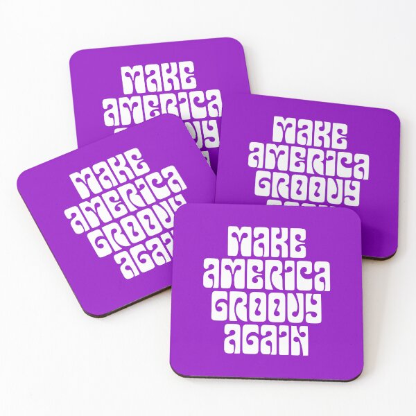 Item preview, MAGA - Make America Groovy Again - white print designed and sold by retropetrol.