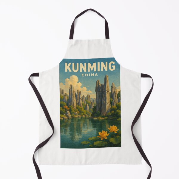 Item preview,  Stone Forest Reflections with Lotus Blossoms, Kunming, Yunnan, China designed and sold by Places On Earth.