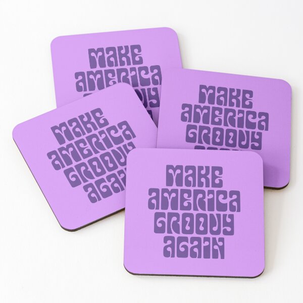 Item preview, MAGA - Make America Groovy Again - purple print designed and sold by retropetrol.