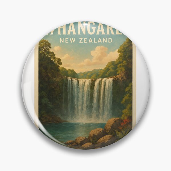 Item preview,  Whangārei Falls Cascading into Native Forest Pool, Northland, New Zealand designed and sold by Places On Earth.