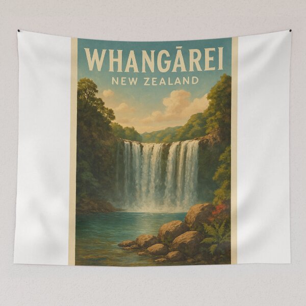 Item preview,  Whangārei Falls Cascading into Native Forest Pool, Northland, New Zealand designed and sold by Places On Earth.
