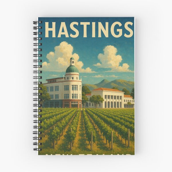 Item preview,  Art Deco Landmark and Vineyards, Hastings, Hawke’s Bay, New Zealand designed and sold by Places On Earth.