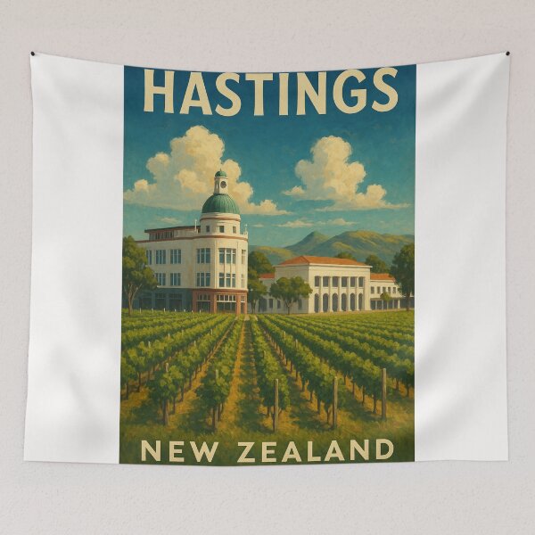 Item preview,  Art Deco Landmark and Vineyards, Hastings, Hawke’s Bay, New Zealand designed and sold by Places On Earth.