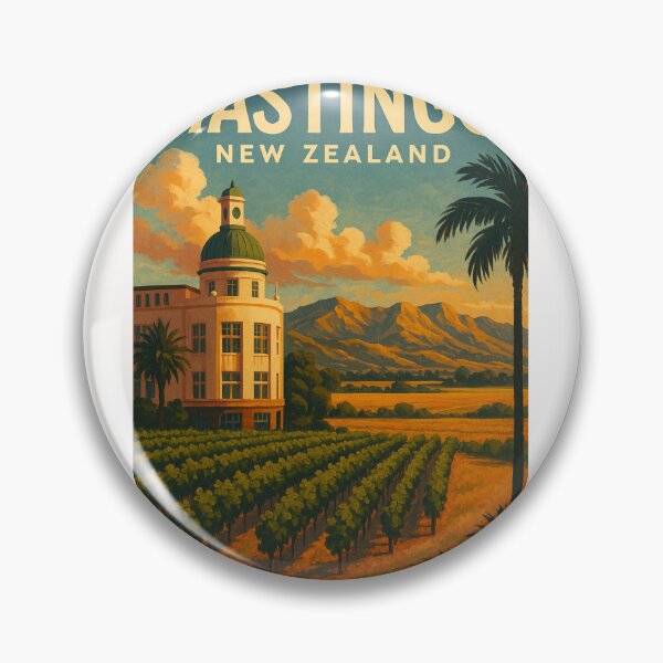 Item preview,  Sunset over Vineyards and Art Deco Dome, Hastings, Hawke’s Bay designed and sold by Places On Earth.