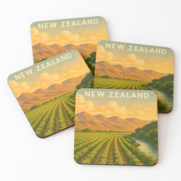 Item preview,  Vineyard and River Landscape, Blenheim, Marlborough, New Zealand designed and sold by Places On Earth.