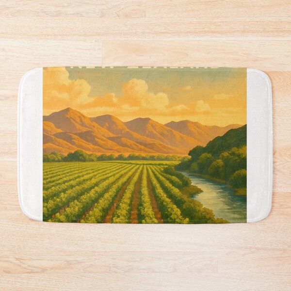 Item preview,  Vineyard and River Landscape, Blenheim, Marlborough, New Zealand designed and sold by Places On Earth.