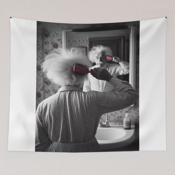 Item preview, "Hair-brained Theory: Einstein's Morning Routine" designed and sold by Print Fiction.