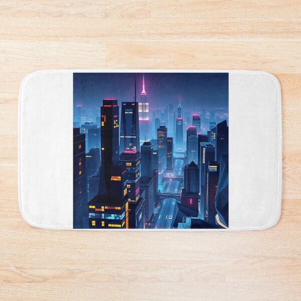 Item preview, Neon Angular Cityscape designed and sold by sharon1210.