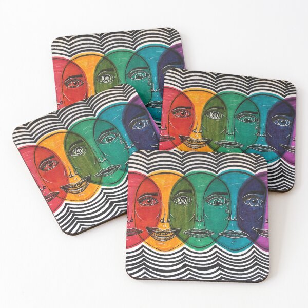 Item preview, Shapeshifting, multi faced rainbow moods designed and sold by obrownwolf.