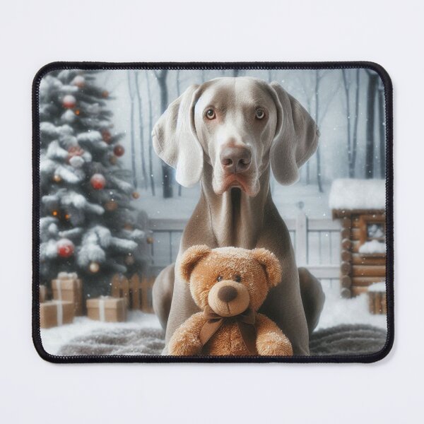 Artikelvorschau, Weihnachten mit Weimaraner und Teddy - Design Nr. 227 entworfen und verkauft von WeimTrails.
