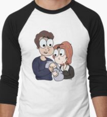 Camiseta ¾ bicolor para hombre Adorable Mulder y Scully Family Gathering