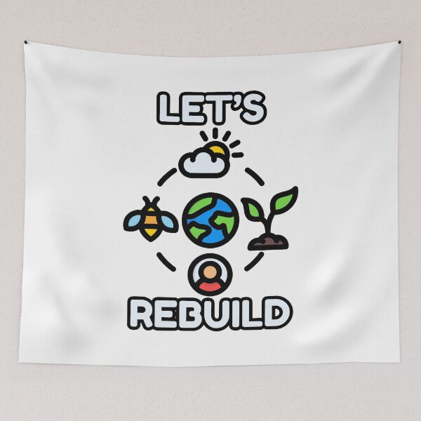 Item preview, Let’s Rebuild Earth Nature Bee Eco Design designed and sold by FreedomAndLove.