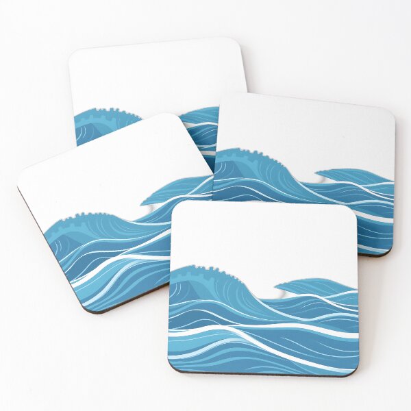 Item preview, Minimalist Ocean Waves Illustration designed and sold by sharon1210.