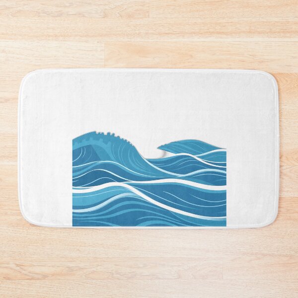 Item preview, Minimalist Ocean Waves Illustration designed and sold by sharon1210.
