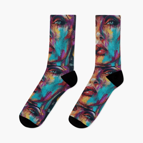 Item preview, Cigar Elegance - Woman in a Hat Painted with Swirls of Vivid Color That Blends Seamlessly designed and sold by OlfactoART Studio.
