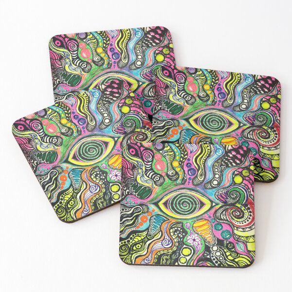 Item preview, Trippy colorful eye spiral sun  designed and sold by obrownwolf.