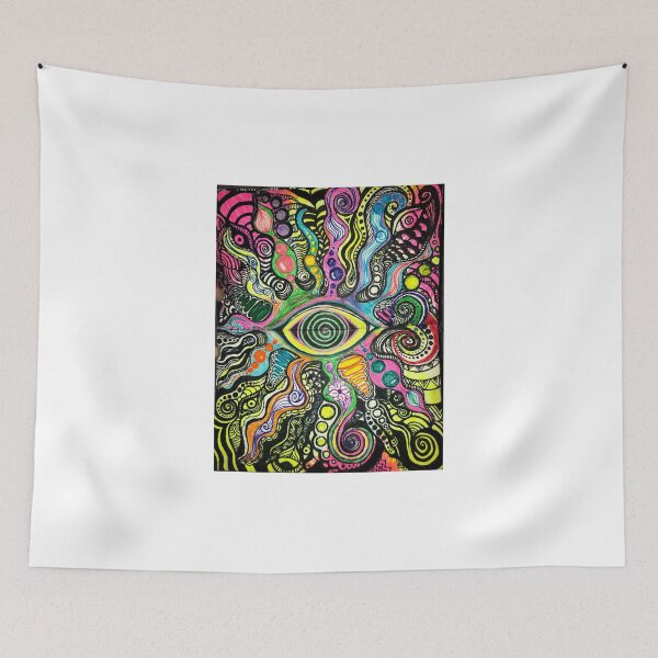 Item preview, Trippy colorful eye spiral sun  designed and sold by obrownwolf.