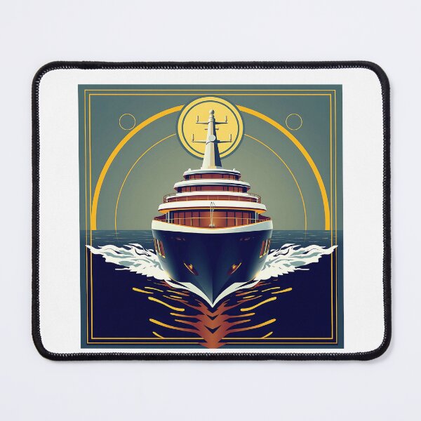 Item preview, Art Deco Luxury Yacht Poster designed and sold by sharon1210.