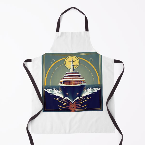Item preview, Art Deco Luxury Yacht Poster designed and sold by sharon1210.