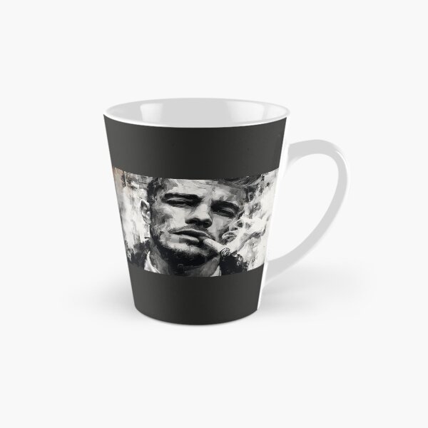 Artikelvorschau, Maskuline Kante in Monochrom - Kühnes Porträt eines Mannes mit Zigarre und wirbelndem Rauch entworfen und verkauft von OlfactoART Studio.