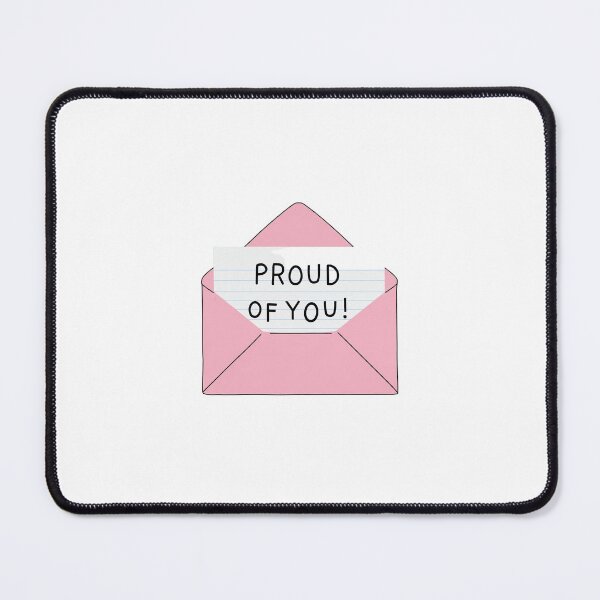 Item preview, Proud of You Sticker – Pink Letter Motivational Decal designed and sold by The Vibe.