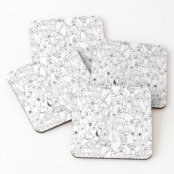 Item preview, Dogs all day black and white pattern designed and sold by SaryandSaff.