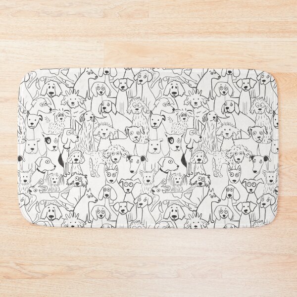 Item preview, Dogs all day black and white pattern designed and sold by SaryandSaff.