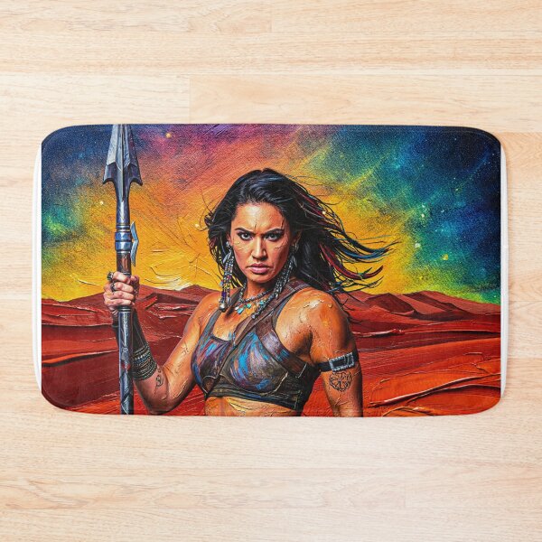 Item preview, Fantasy Barbarian Princess of Mars, a goddess with a spear designed and sold by Vintage Designs +.