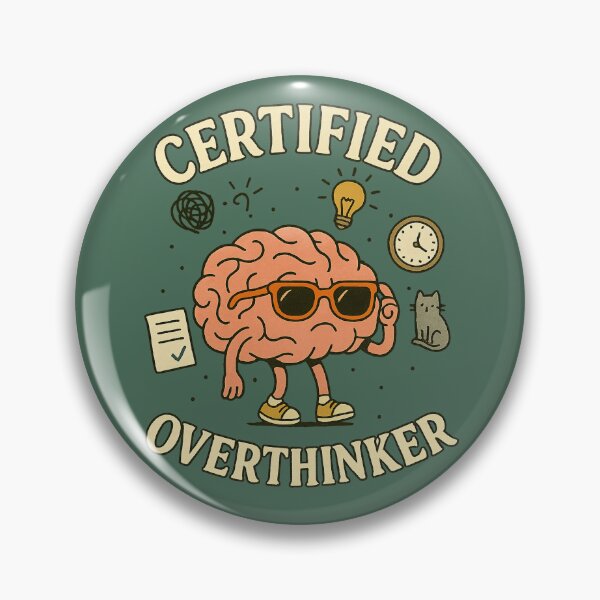 Item preview, Certified Overthinker – Funny Brain Design for Overthinkers designed and sold by domi199834.