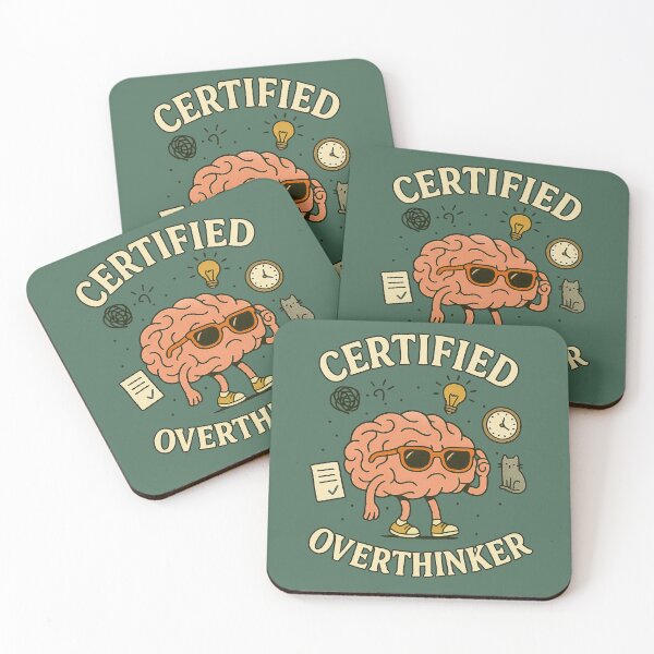 Item preview, Certified Overthinker – Funny Brain Design for Overthinkers designed and sold by domi199834.