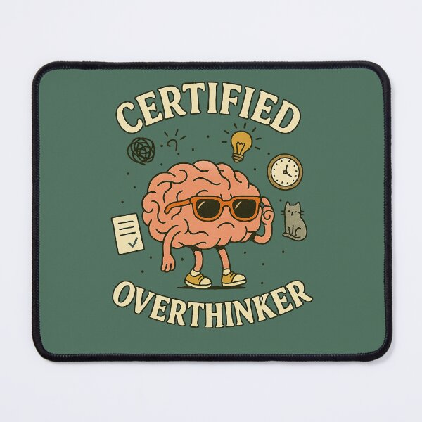 Item preview, Certified Overthinker – Funny Brain Design for Overthinkers designed and sold by domi199834.