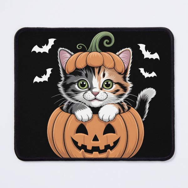 Item preview, Cute Halloween Kitten in a Pumpkin designed and sold by wzetart.
