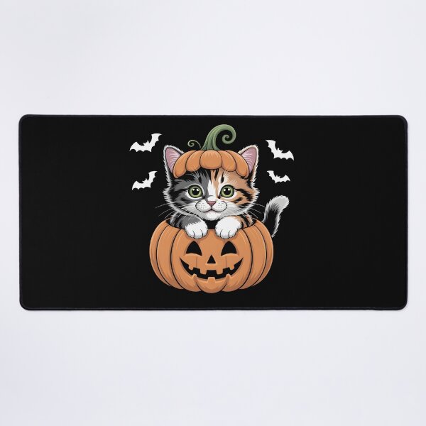 Item preview, Cute Halloween Kitten in a Pumpkin designed and sold by wzetart.