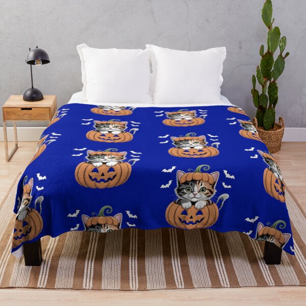 Item preview, Cute Halloween Kitten in a Pumpkin designed and sold by wzetart.