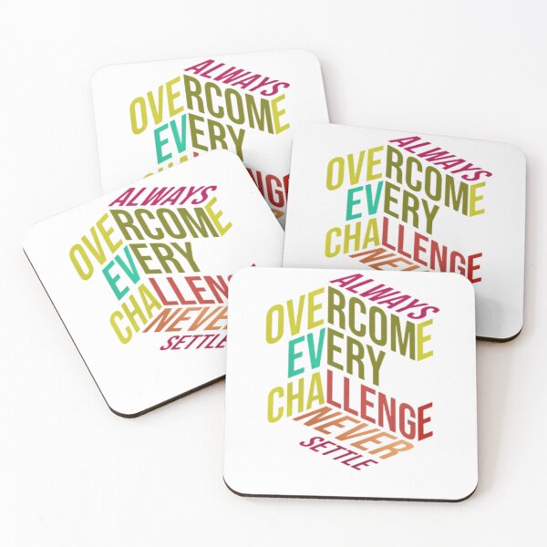 Item preview, Overcome Every Challenge – 3D Motivational Typography Cube designed and sold by GloboStyle Design .