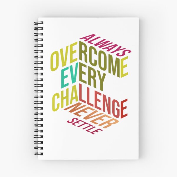 Item preview, Overcome Every Challenge – 3D Motivational Typography Cube designed and sold by GloboStyle Design .