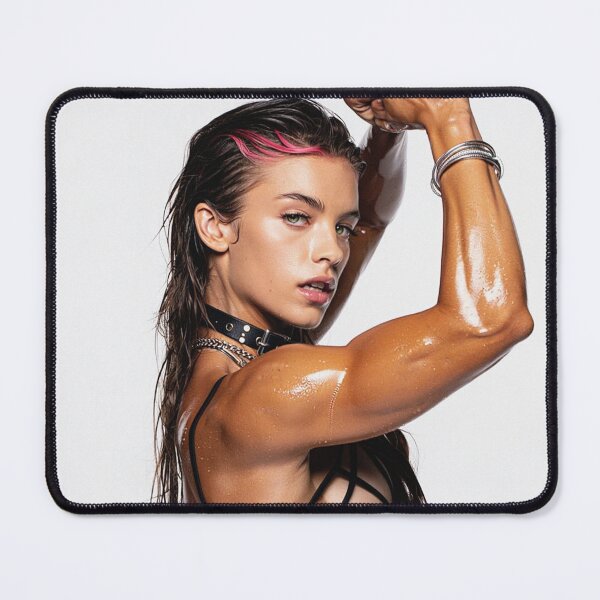 Item preview, Fit gym model woman posing with arms up designed and sold by Vintage Designs +.