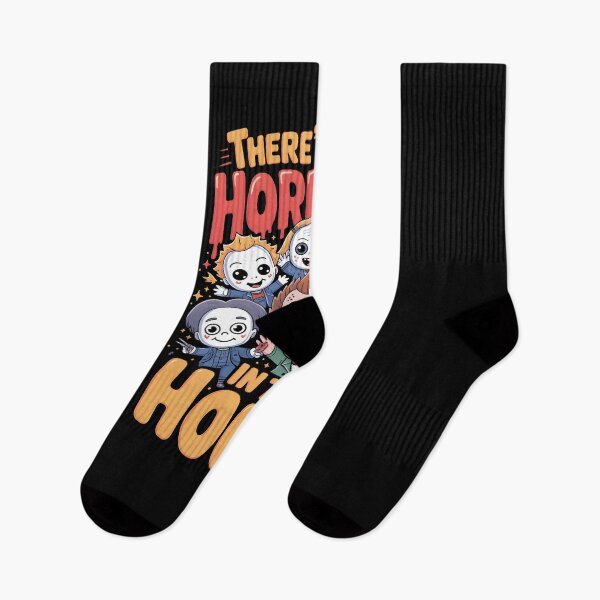 Item preview, There's Some Horrors In This House – Cute Horror Movie Characters Halloween Design designed and sold by MissRasheedHam.