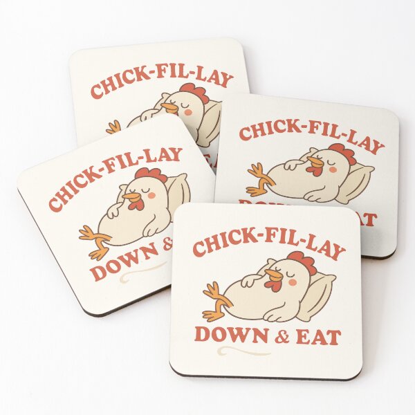 Item preview, Chick-Fil-Lay Down & Eat | Funny Foodie Chicken Pun designed and sold by astersgraphics.