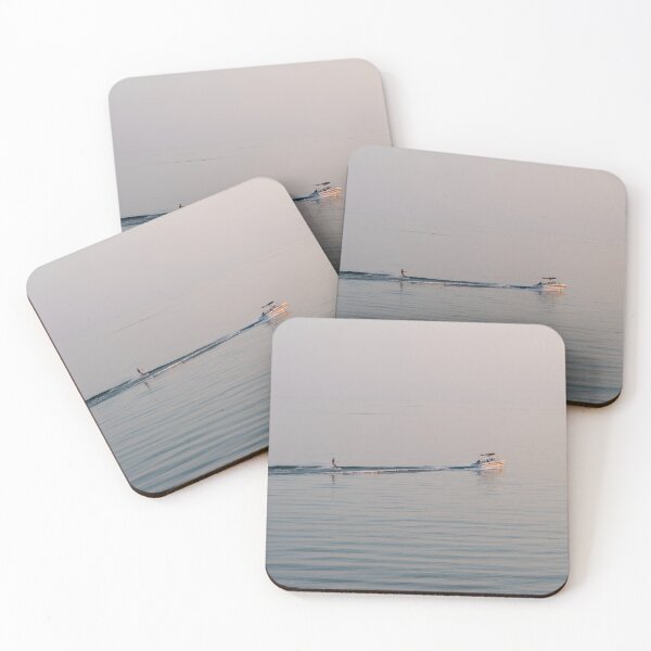 Item preview, Water Skiing Fun on Serene Dusk Sea designed and sold by Georgia Mizuleva.