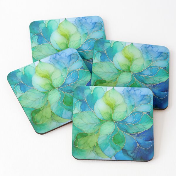 Item preview, Calming Leaves and Water Abstract designed and sold by Jill Nightingale.