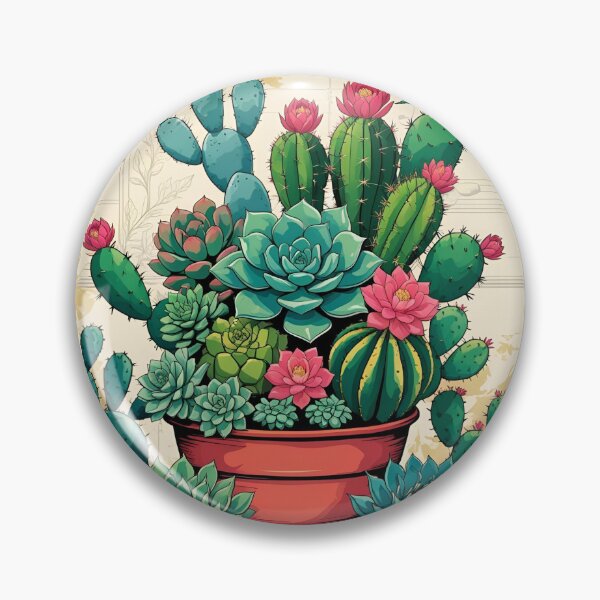 Item preview, succulent cactus flower flowerpot designed and sold by Periush.